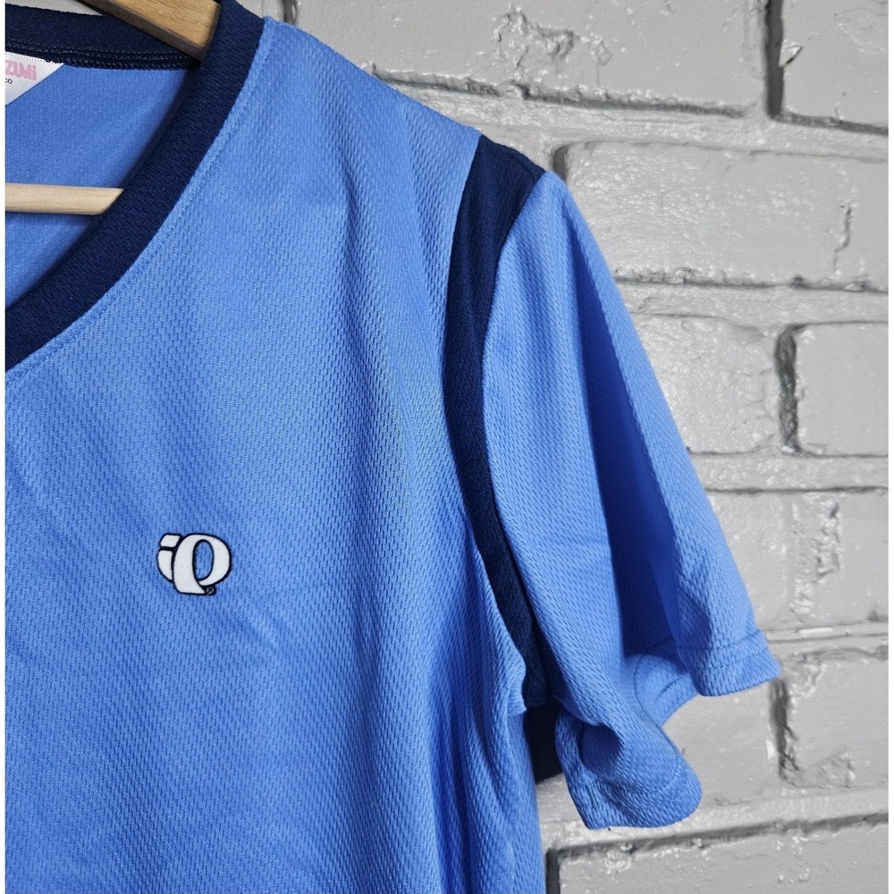 Vintage Pearl Izumi Women's Active Shirt Size L Blue Contrast Trim - Picture 2 of 7